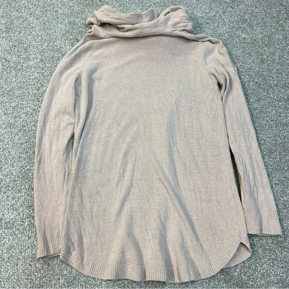 Barefoot Dreams Sweater Womens Medium Pink Cozy Chic Coastal Cowl Neck Tunic - Picture 6 of 7